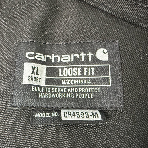 Carhartt Firm Duck Insulated Loose Fit Bib Overalls NWT XL Short - Picture 3 of 7